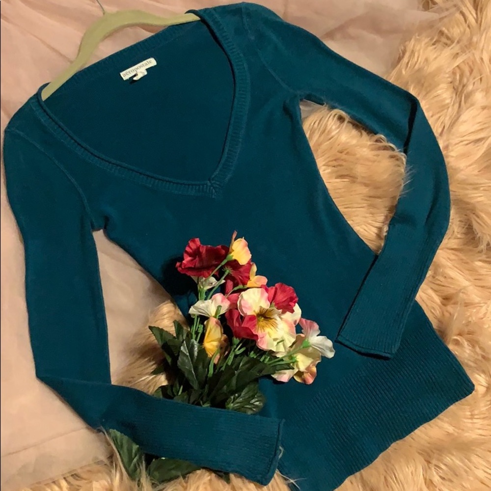 Aeropostale XS Teal Sweater